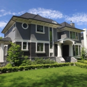 a home with brickmold on their windows