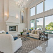 a home that recently replaced old windows with new ones